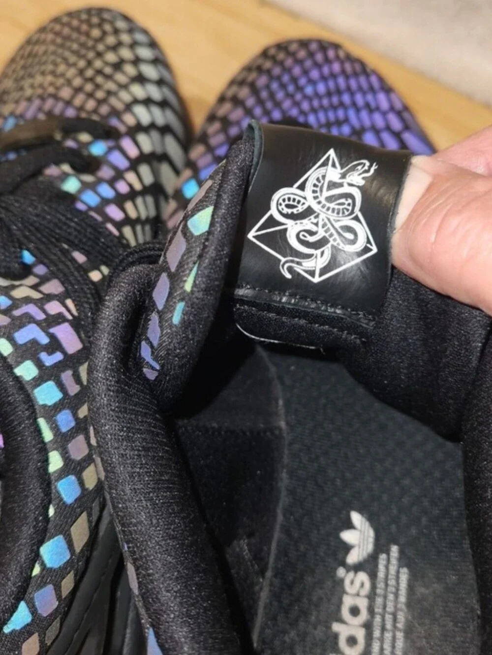 Adidas ZX Flux Xeno Reflective Iridescent Torsion Shoes Sneakers Sz 8